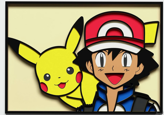Ash and Pikachu - Pokemon